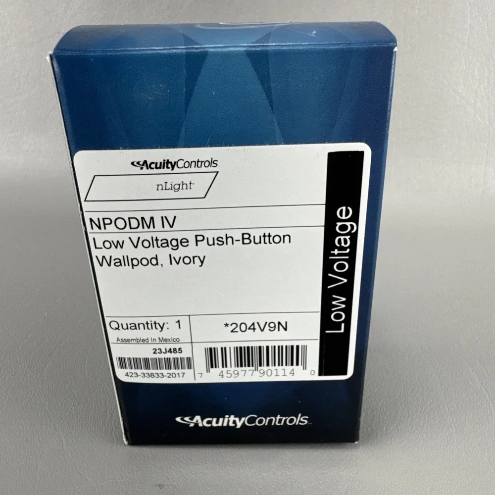 Acuity Controls NPODM IV nLight Push Button Switch Ivory 204V9N New